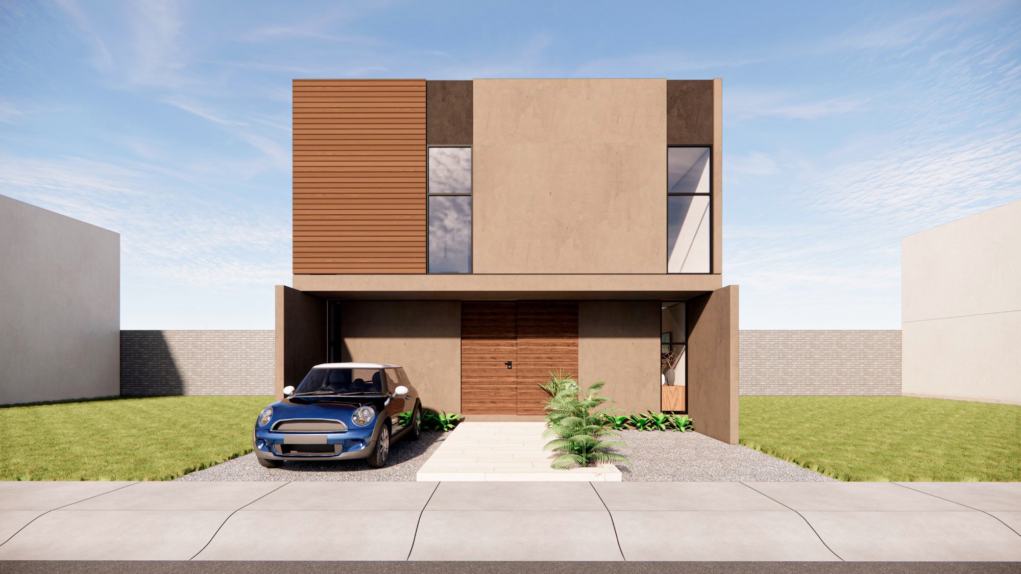 Render de la casa prototipo