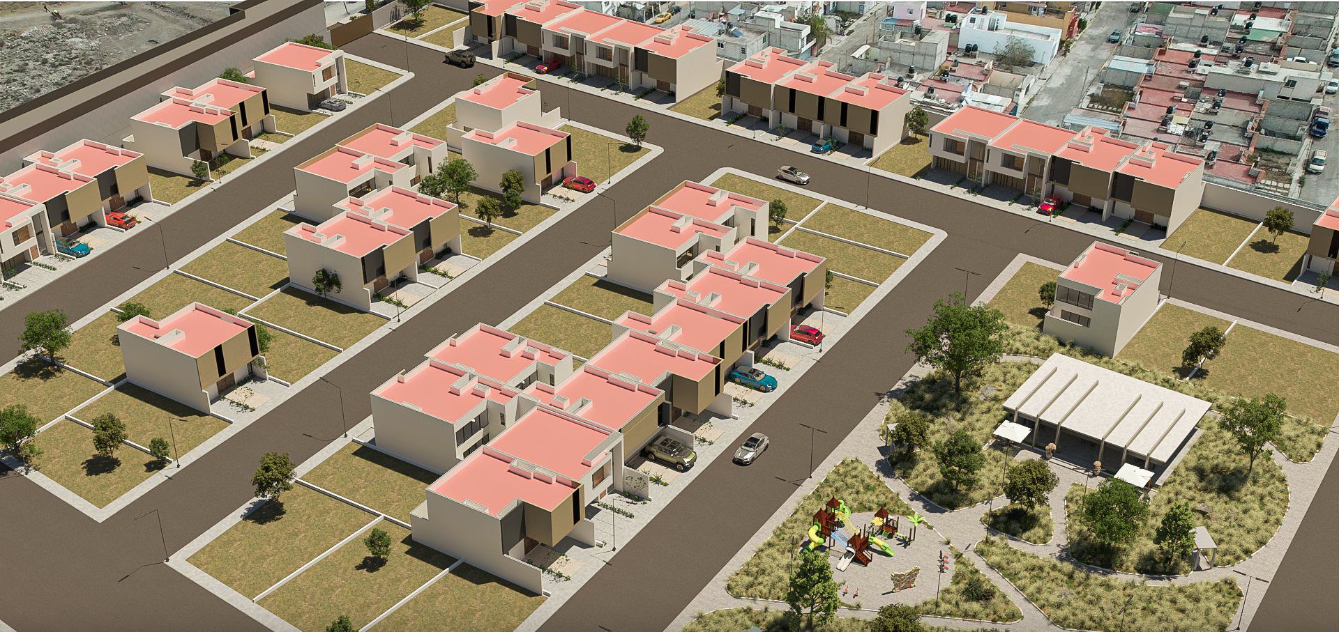 Render del parque central