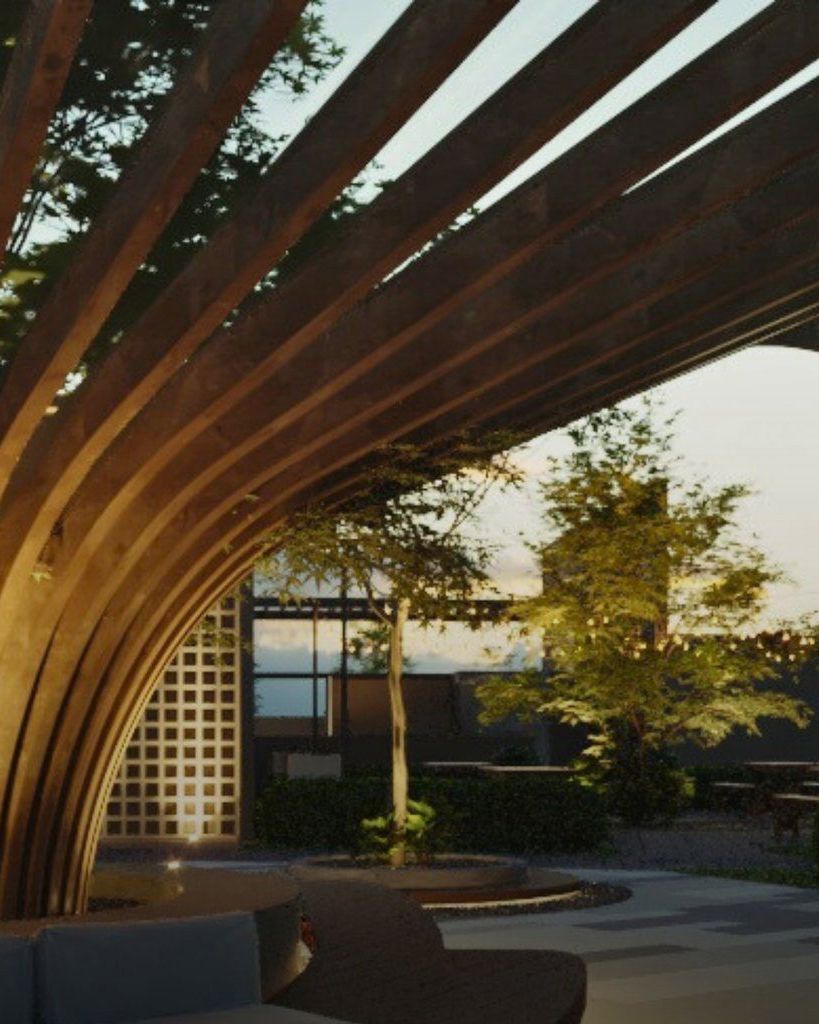 Render de la pérgola de La Reserva
