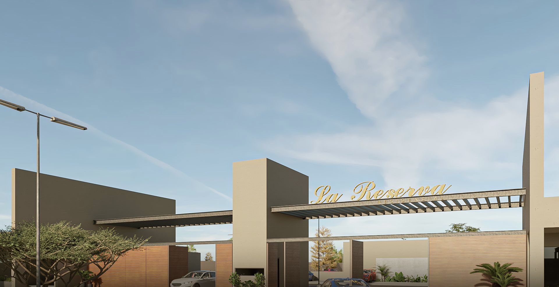 Render del acceso de La Reserva