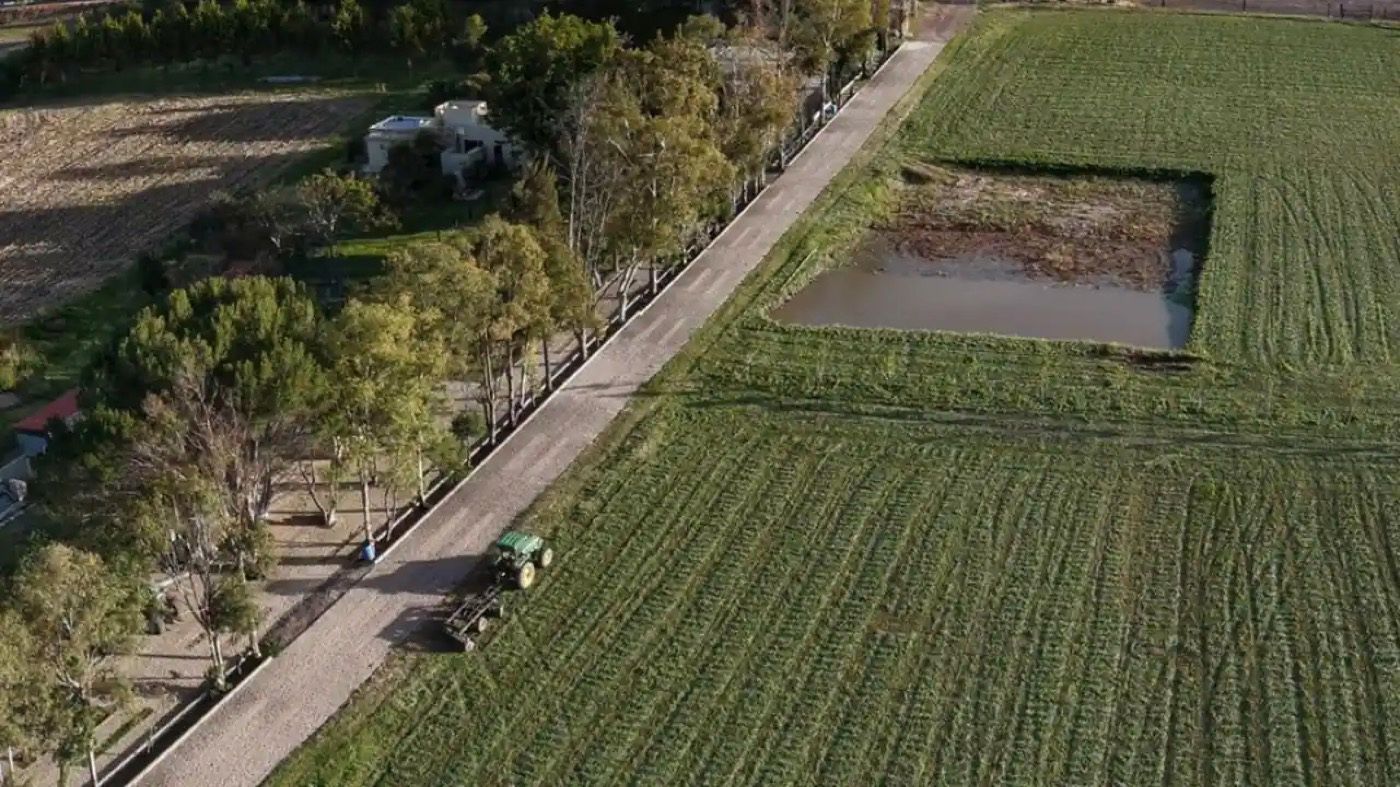 El terreno de Villas Santo Cristo desde el dron