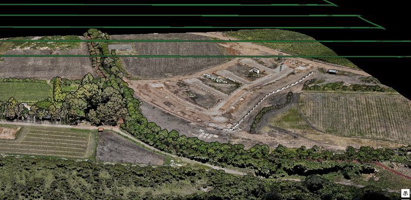 Nube de puntos LiDAR del terreno de Villas Santo Cristo